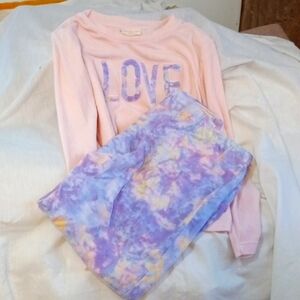 Bobbie Brooks Pajama Set Retro Love in pinks and purples